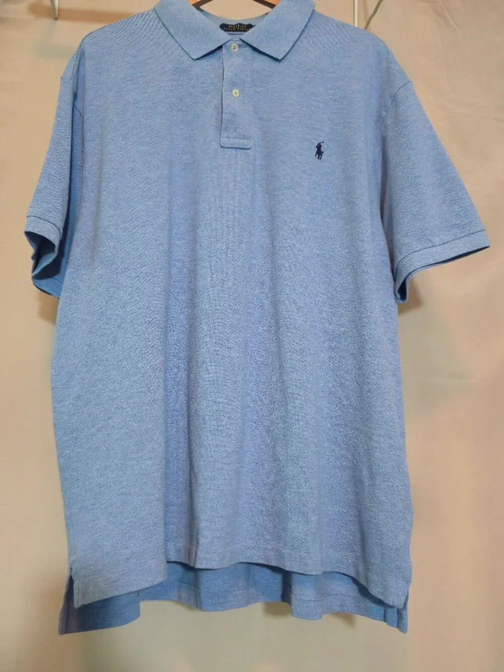 Polo Ralph Lauren 2XB Light Blue 100% Cotton Short Sleeve Polo Shirt